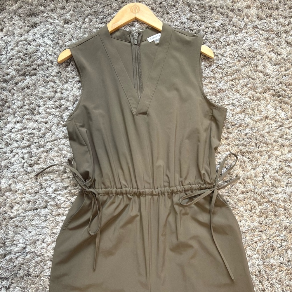 Calvin Klein Women’s Jumpsuit Size 4 Green Wide Leg - Picture 4 of 12
